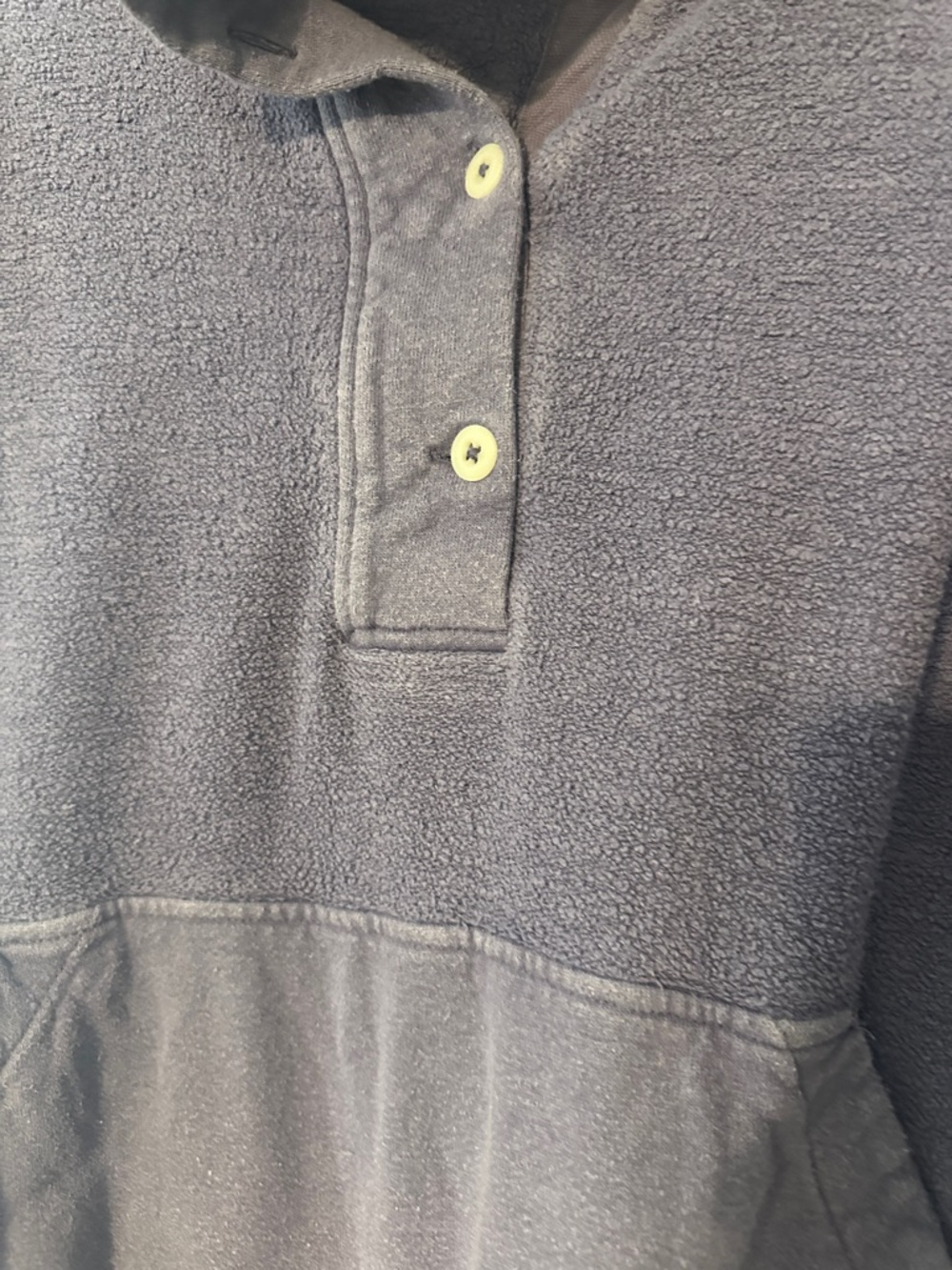 REI Cooperative Lavender/blue Button-Neck Turtleneck Pullover - Picture 2 of 9